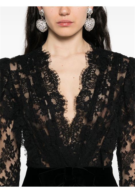 Black lace-embellished dress Alessandra Rich - women ALESSANDRA RICH | FABX4120F26030900